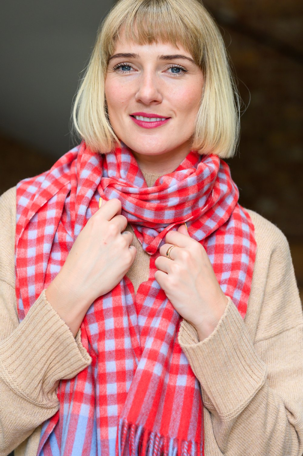 Red Gingham Scarves