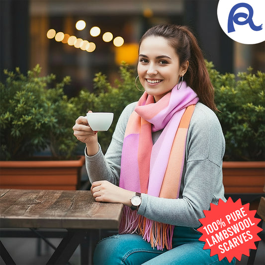 Pink Crush Check Lambswool Scarf