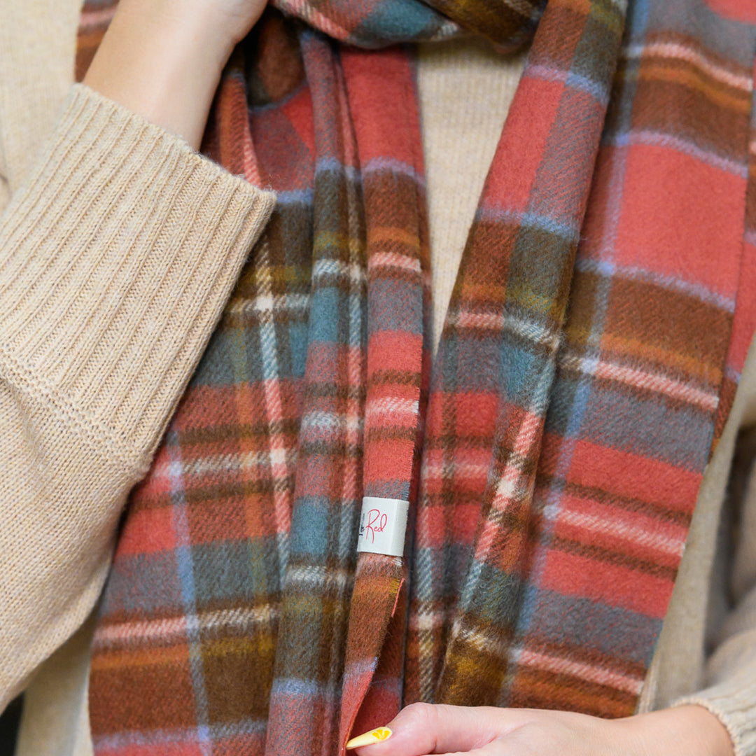 Antique Royal Stewart Tartan Cashmere Scarf
